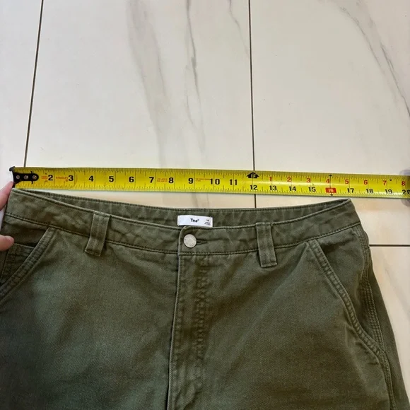 Aritzia Green Straight Leg Pants - Picture 9 of 12